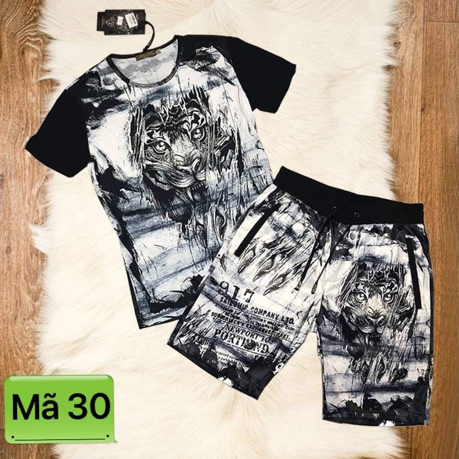 Bộ Thun Nam 3D Hổ Chất Thun Cotton Co Dãn 4 Chiều (hàng như hình)