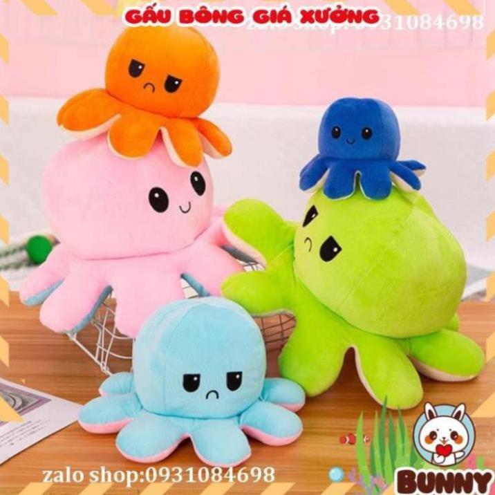 Gấu Bông Bạch Tuột Cảm Xúc 2 Mặt Hàng Cao Cấp 20cm