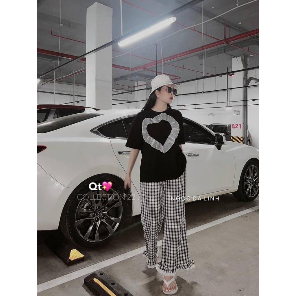 SÉT ĐỒ BỘ NỮ ÁO THUN QUẦN CARO THIẾT KẾ QUYẾN RŨ SIÊU GỢI CẢM ĐANG LÀM MƯA GIÓ THỊ TRƯỜNG