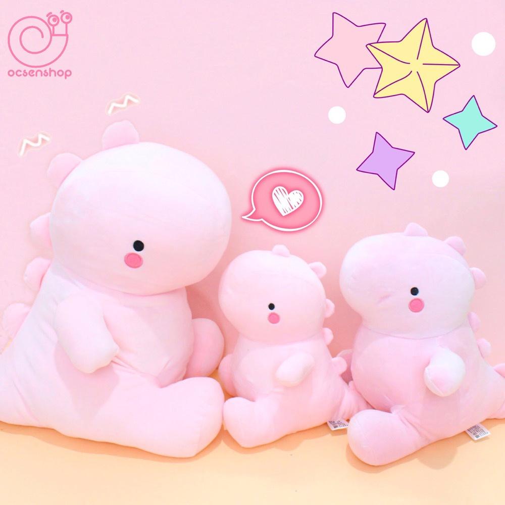 Gấu bông khủng long má hồng – Quà tặng thú nhồi bông siêu dễ thương – Gối ôm cho bé – Size 32 cm - Màu xanh và hồng