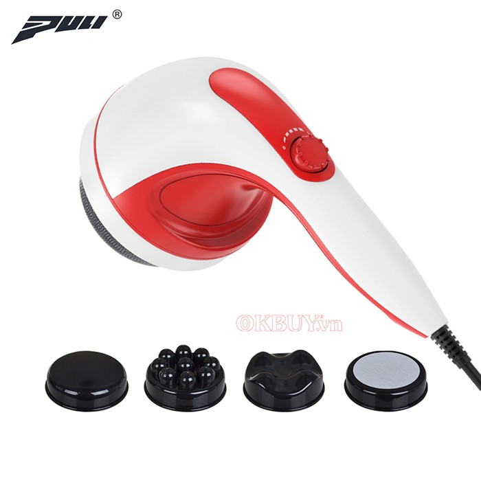 Máy Massage Cầm Tay Puli PL-601 New - 4 Đầu Matxa Chuyên Sâu, Thư Giãn Cơ Bắp Toàn Thân