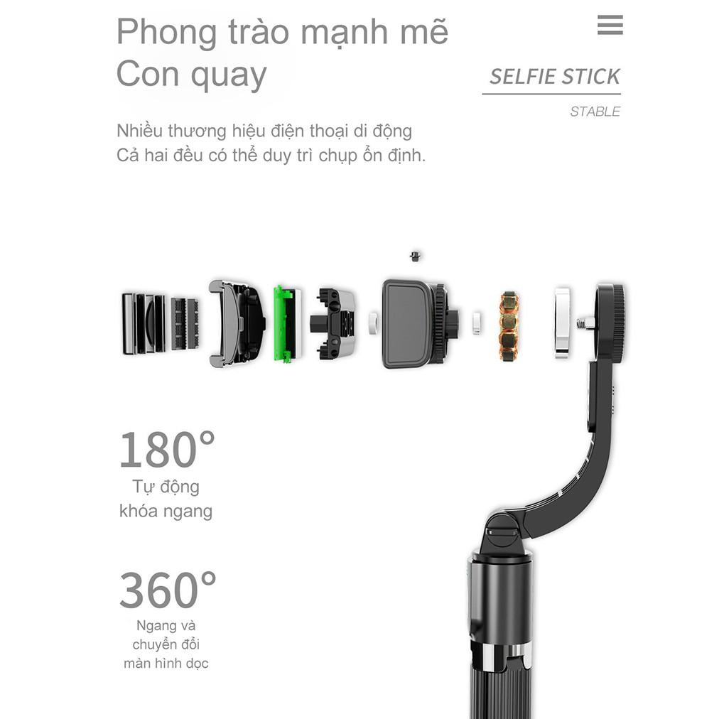 【BH 1 ĐỔI 1】Tay Cầm Chống Rung Điện Tử Gimbal Q08 Có Bluetooth - Gimbal Điện Thoại Chống Rung - Có Chân Đỡ Tự Đứng-NBL08