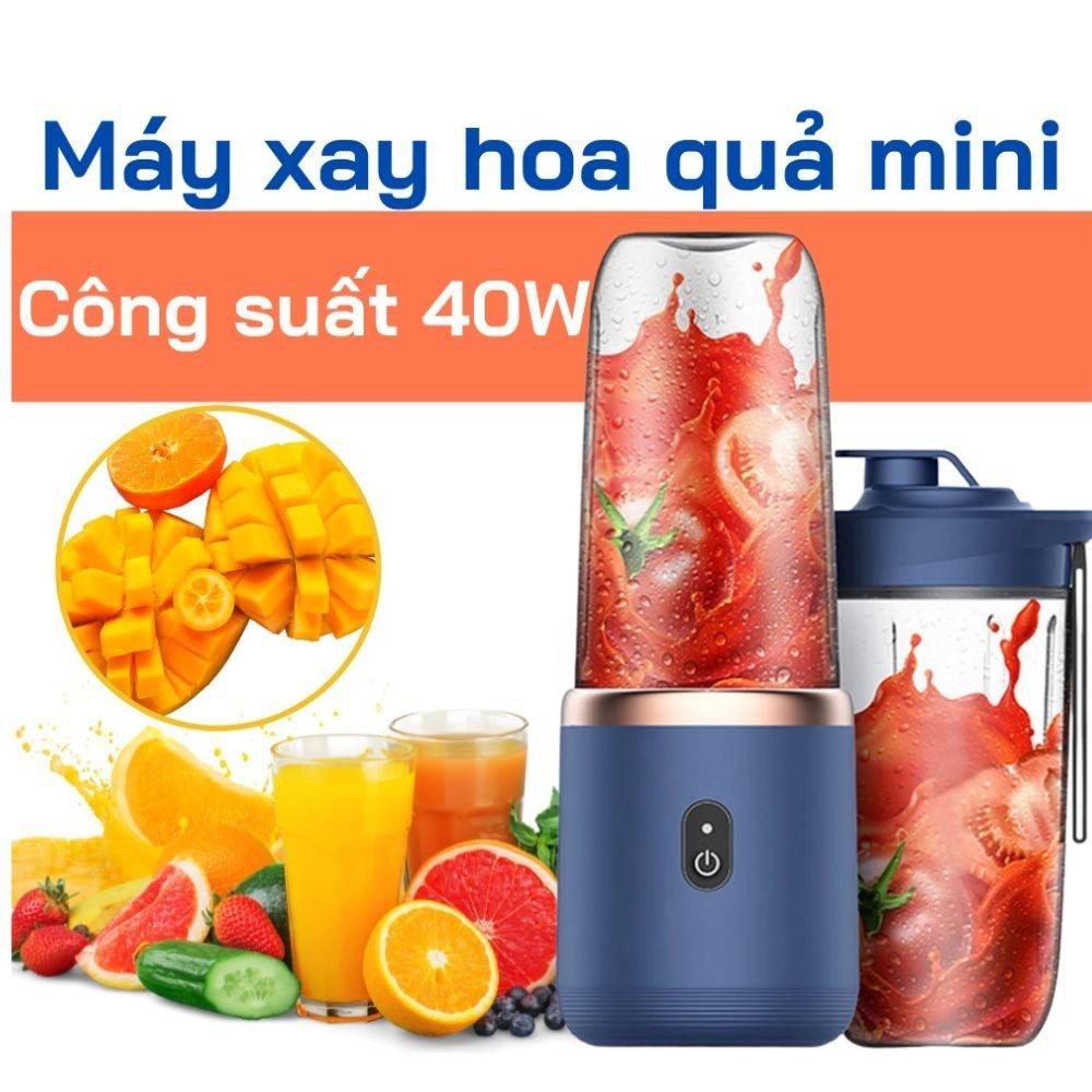 Máy Xay Sinh Tố Juicing Cup 300ML Cầm Tay 6 Lưỡi Sử Dụng Pin Sạc Cổng USB Siêu Tiện Lợi, Máy Xay Đa Năng