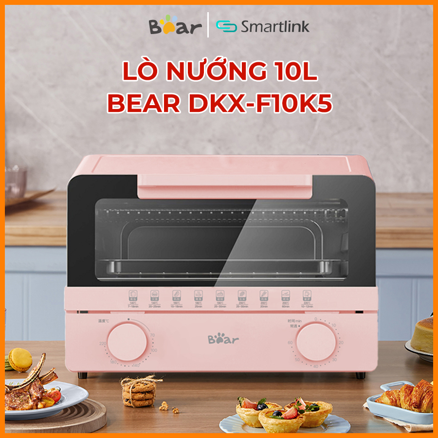 Lò nướng điện mini Bear DKX-F10K5 10L 800W - Hàng chính hãng