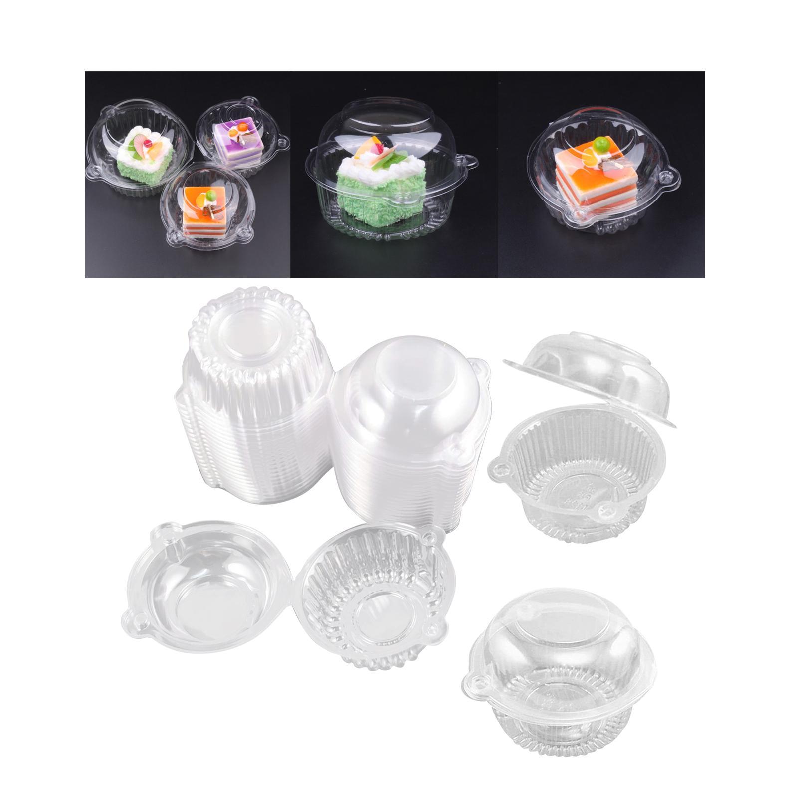 50 Pieces Muffin Dome Holder Box Cupcake Carrier Holder Box for Wedding Cake S