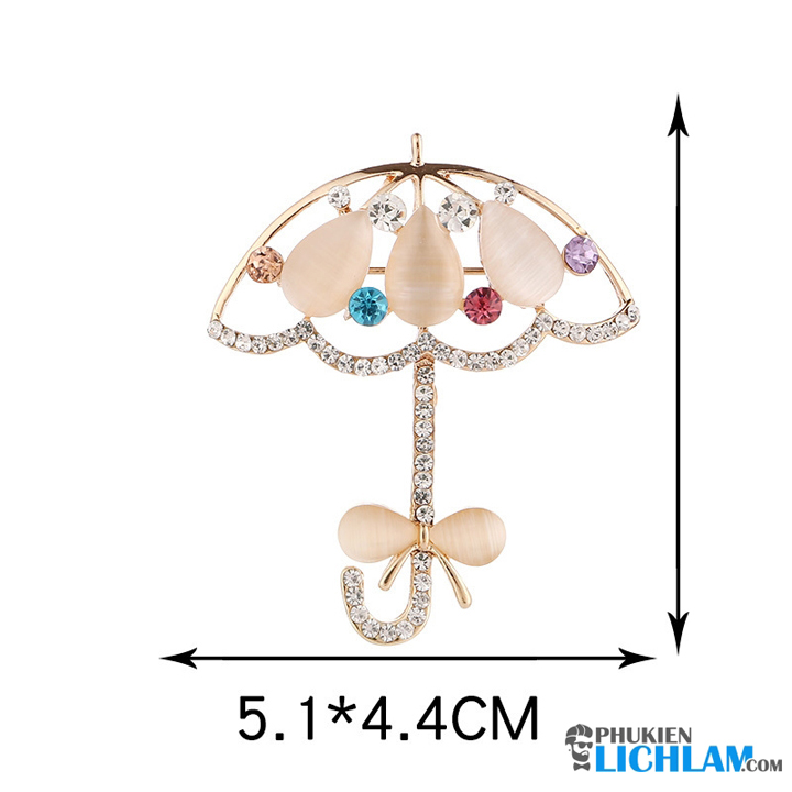 Ghim cài áo nữ hình chiếc ô QT1183