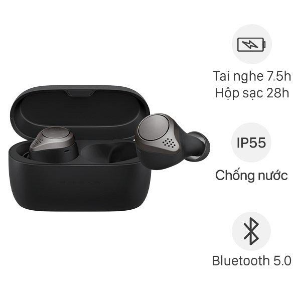 Tai Nghe Bluetooth LANITH Elite 75T - Tai nghe Không Dây Nhét Tai Thông Minh - Thiết Kế Nhỏ Gọn, Chống Nước, Chống Ồn Hiệu Quả - Âm Thanh Chất Lượng Cao, Âm Trầm Mạnh Mẽ - Hàng Nhập Khẩu - TAI00JA1