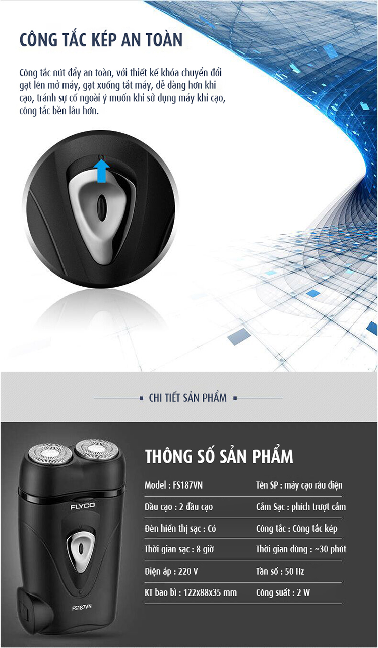 Máy cạo râu mi ni 2 lưỡi thế hệ mới nhỏ gọn dễ sử dụng