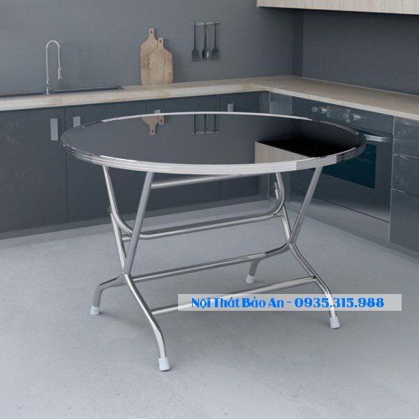 Bàn tròn rộng 1m4 inox 304 chống gỉ , hàng loại 1 bao chất lượng
