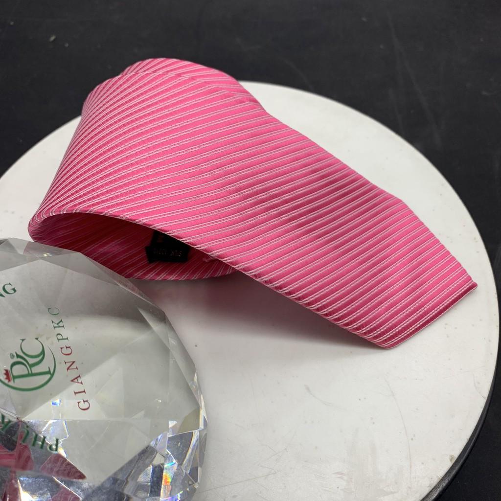 Cà vạt nam bản 8cm Giangpkc calavat hồng đậm