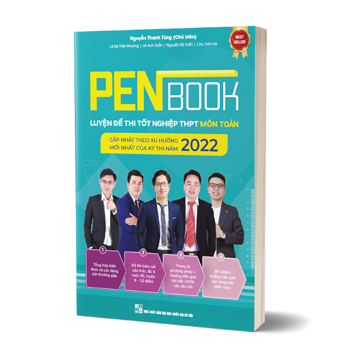 Sách - Combo PENBOOK Khối A - PENBOOK Luyện đề thi THPT Quốc Gia - Bộ 3 môn Toán, Lí, Hóa - Bản 2022 - Nhà sách Ôn luyện