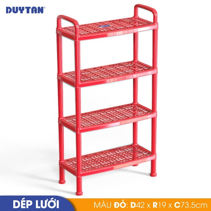 Kệ dép lưới nhỏ nhựa Duy Tân 4 tầng (42 x 19 x 73.5cm) - 03895 - Giao màu ngẫu nhiên - Hàng chính hãng