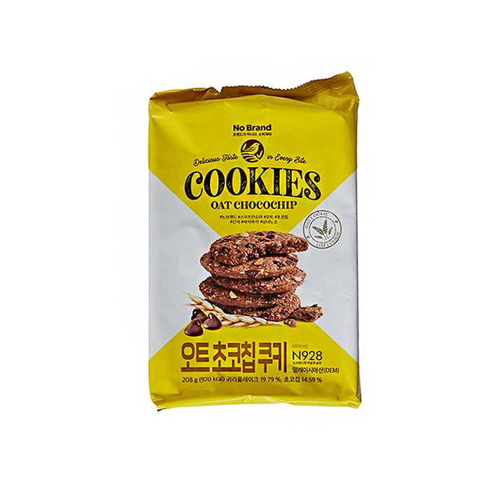 Bánh Quy Ngũ Cốc Yến Mạch Chocochip No Brand Gói 208g