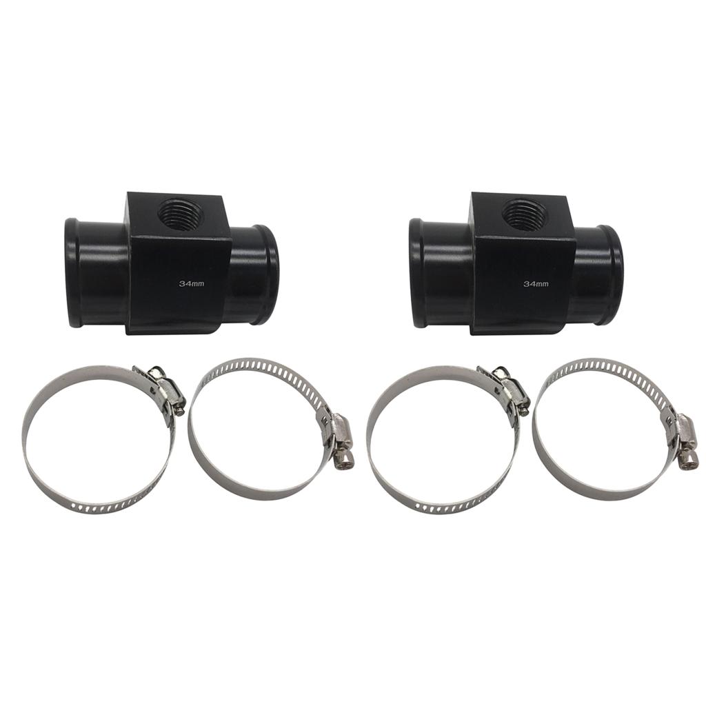 2Set Radiator 34mm Water Hose Coolant Temperature Sender Sensor Hose Adapter Set
