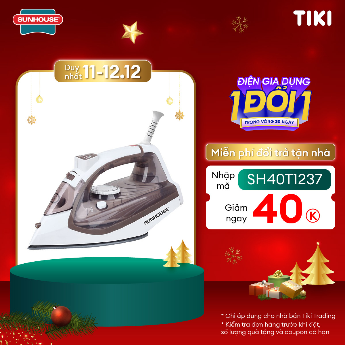 Nhập XMAS2010K giảm 10K Bàn là hơi Sunhouse SHD2066 2000W - Hàng chính hãng