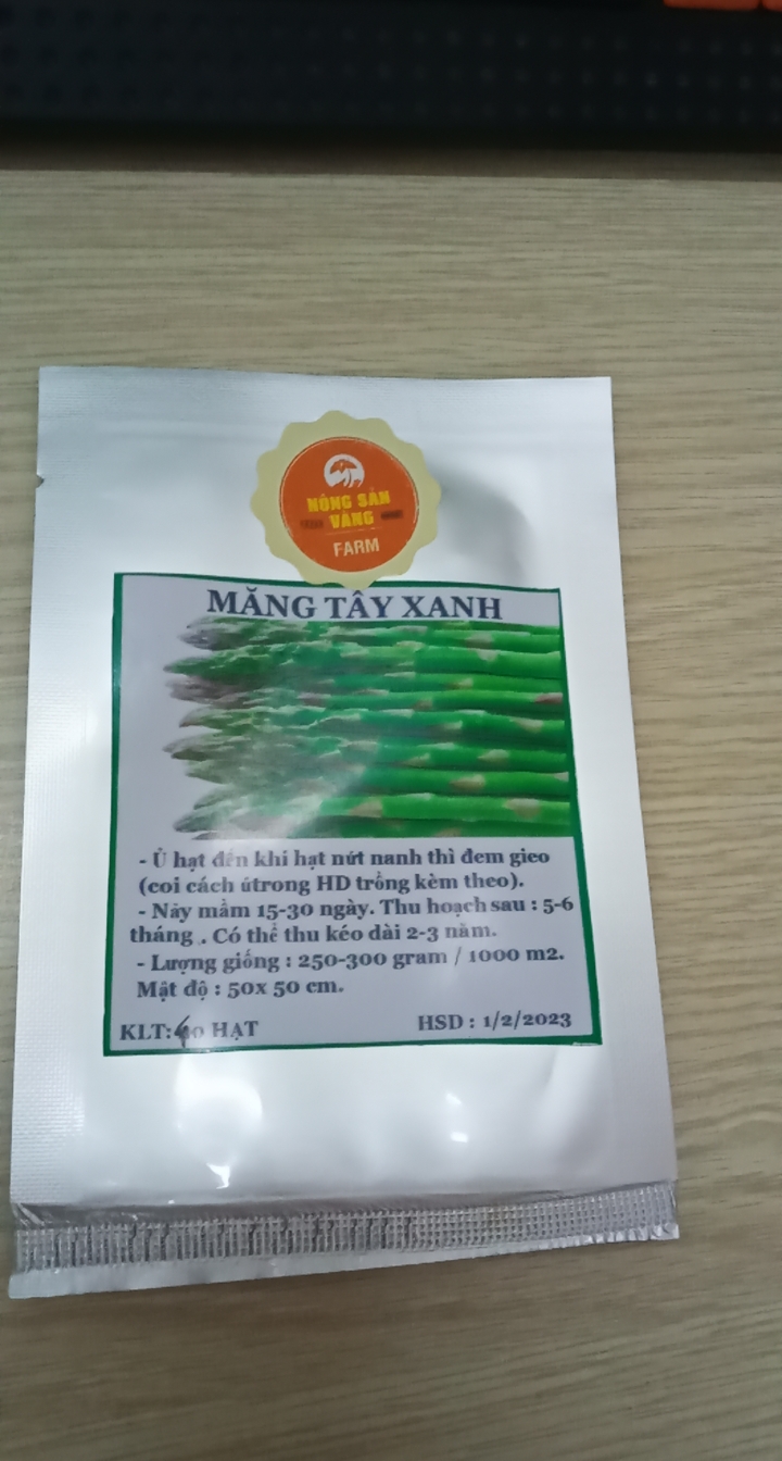 Hạt giống Măng Tây Xanh ( Gói 20 Hạt ) - Nông Sản Vàng