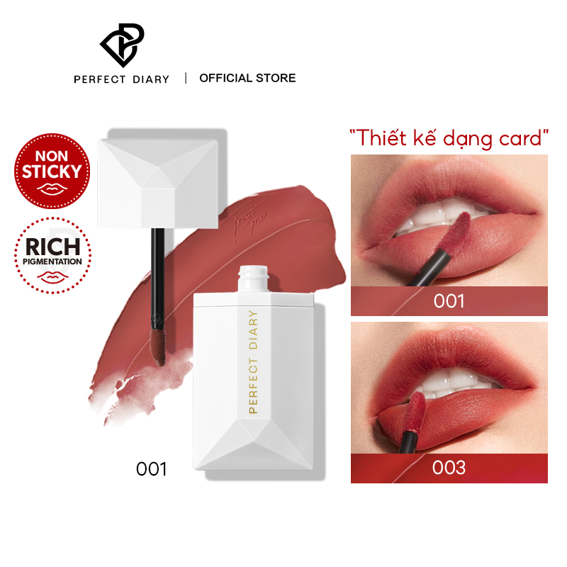 Son Kem Perfect Diary ReadMe Lip Sheer Velvet Chất Kem Nhung Lì Lâu Trôi Màu Sắc Tùy Chọn 4g