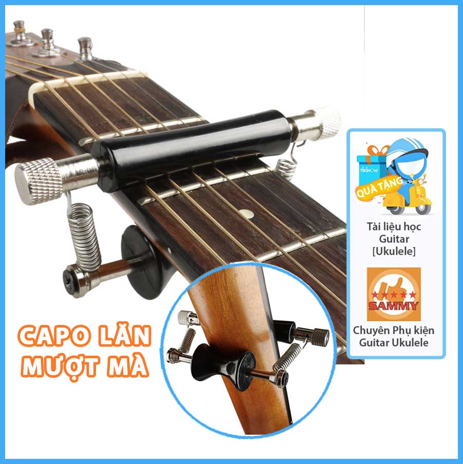 Capo Glider trượt lên xuống nhanh chóng chuyển tông - kẹp cần đàn guitar Acoustic, Guitar điện, Guitar Classic