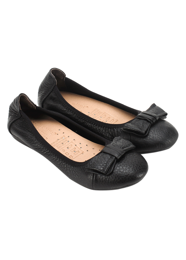Giày Nữ Búp Bê Da Bò Huy Hoàng HT7906 - Đen
