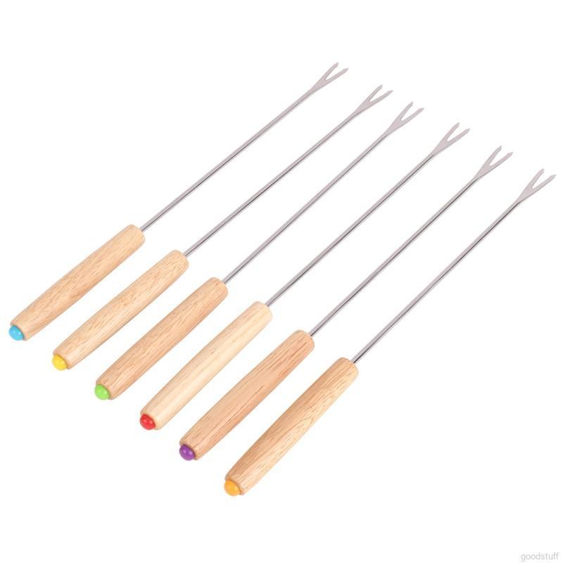 Set 6 xiên nướng thức ăn bằng thép không gỉ chất lượng cao