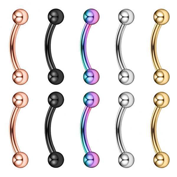 2x10 Pieces 16G Stainless Steel Balls Eyebrow Ear Lip Navel Ring Piercing 8mm