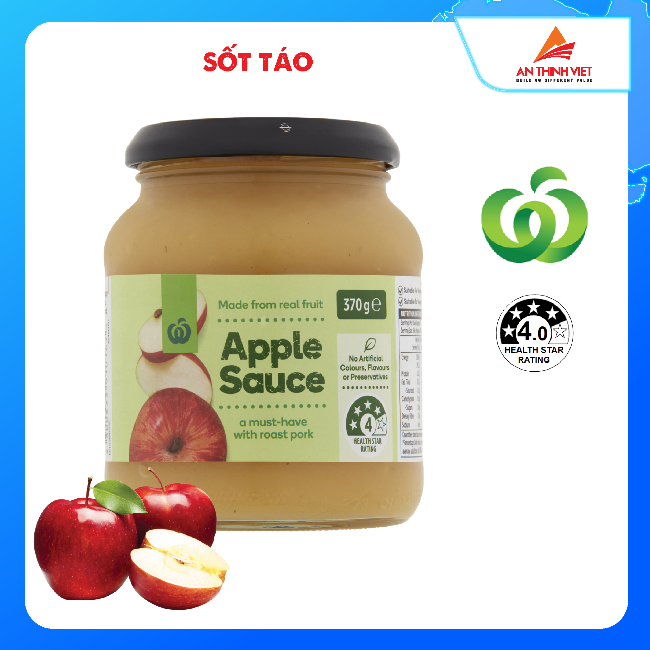 Sốt Táo - Woolworths Apple Sauce 370g