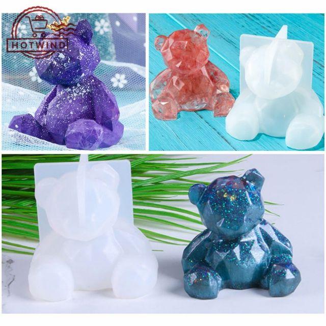 Khuôn Silicone Đúc Resin Chú Gấu Đa Giác - Trường Thịnh Sài Gòn