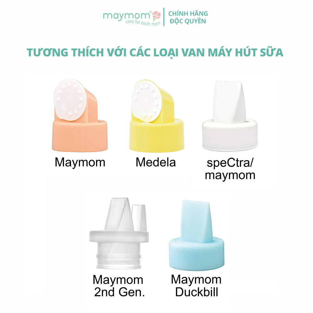 Cổ Nối Phễu Maymom Myfit Loại Cổ Rộng, Tương Thích Phễu Hút Sữa Spectra, Pumpin, Lacteck, Mini Pum, Pumpa, Silicon