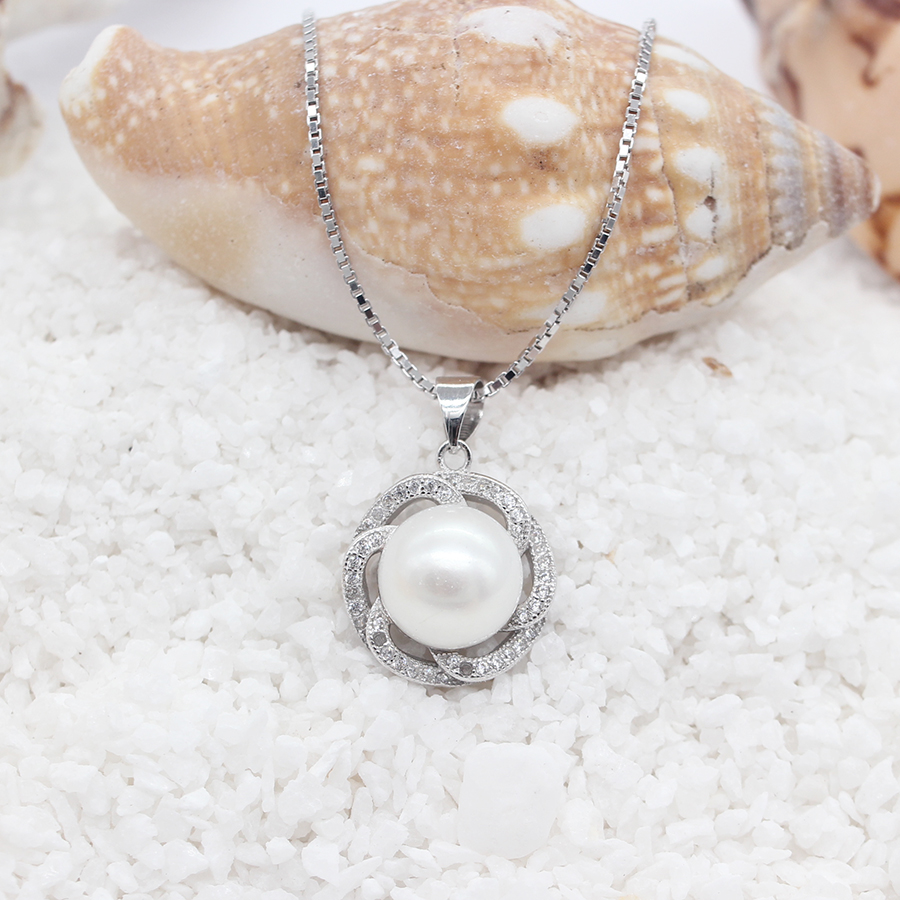 Dây Chuyền Ngọc Trai Nữ - Vòng Cổ Bạc Ngọc Trai Thật M1204 Bảo Ngọc Jewelry