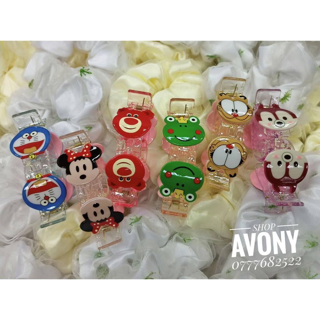 Kẹp tóc càng cua - Gắp tóc răng trong đính icon nhân vật hoạt hình
