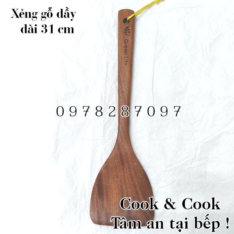 Muôi cơm gỗ, xẻng xào gỗ chiên xào gỗ tự nhiên, xẻng thủng, sạn gỗ cao cấp