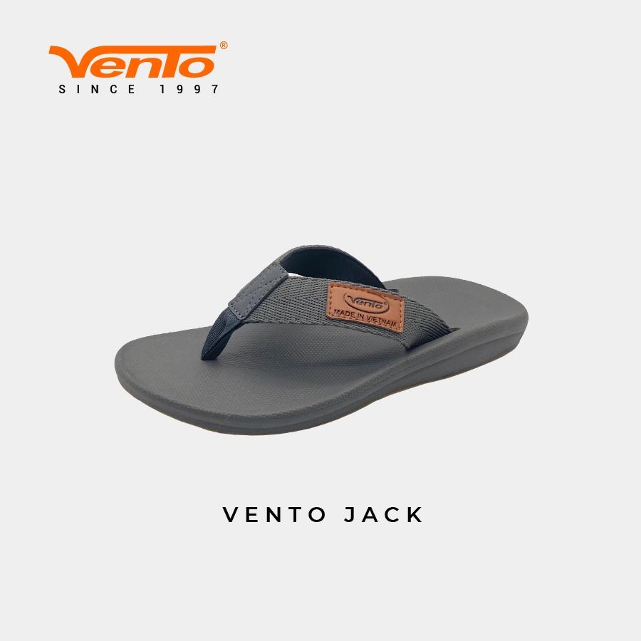 Dép kẹp ngón Vento JACK Nam màu Đen/Tro đi biển/đi chơi FF-CL21
