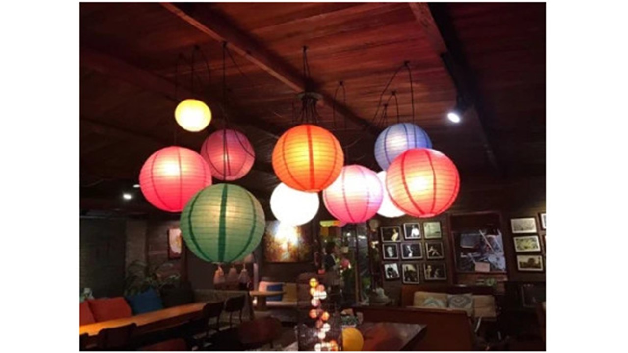 Bộ đèn lồng trung thu nhiều màu tthu14