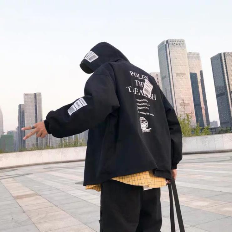 Áo khoác kaki unisex form rộng túi hộp Team nam nữ cực phẩm của năm