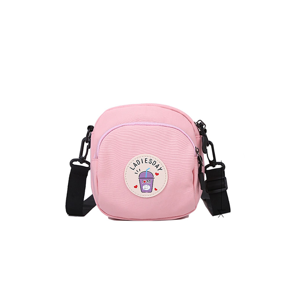 Túi đeo chéo vải bố canvas T0542 nữ logo LADIESDAY dễ thương mềm, đẹp phong cách trẻ trung