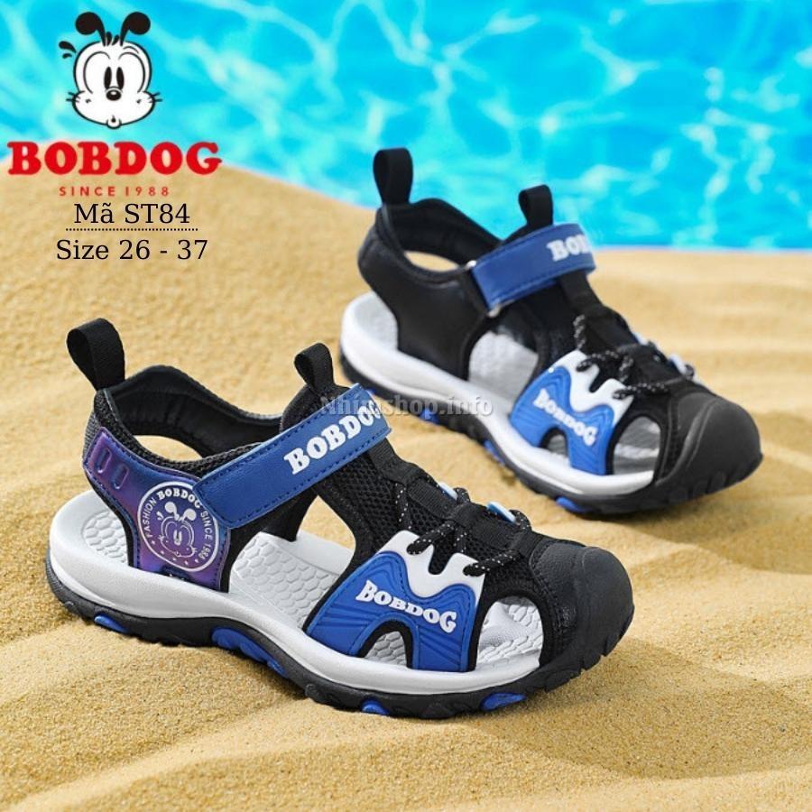 Giày sandal bít mũi bé trai 3 - 12 tuổi dép rọ Bobdog dáng thể thao khỏe khoắn năng động đi học đi biển cho trẻ em ST84