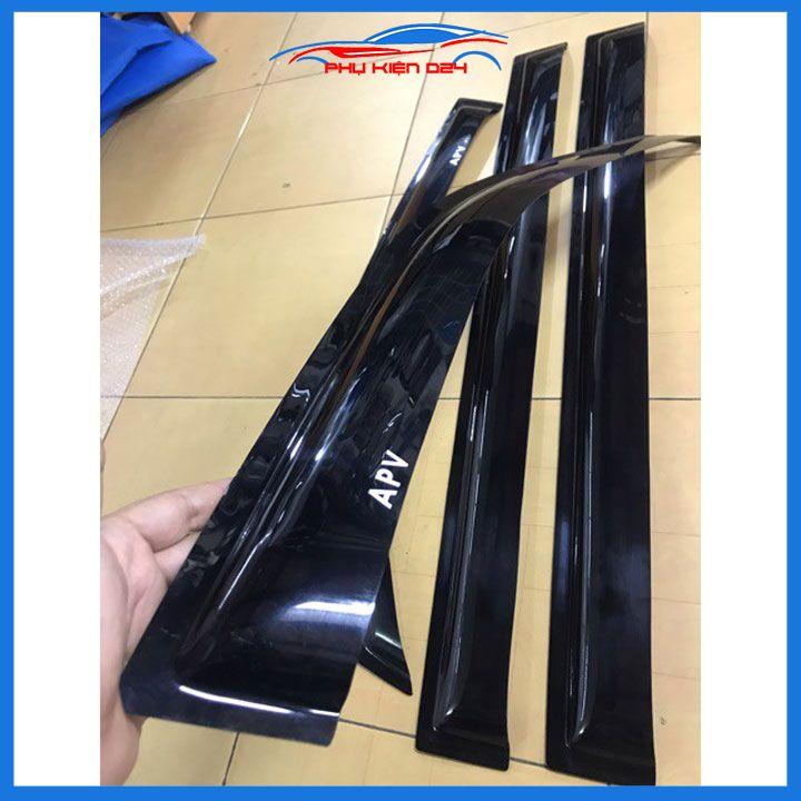 Vè che mưa ô tô Suzuki APV 7 Chỗ Vè Đen, nhựa ABS cao cấp chắn mưa, cản bụi, trang trí xe hơi