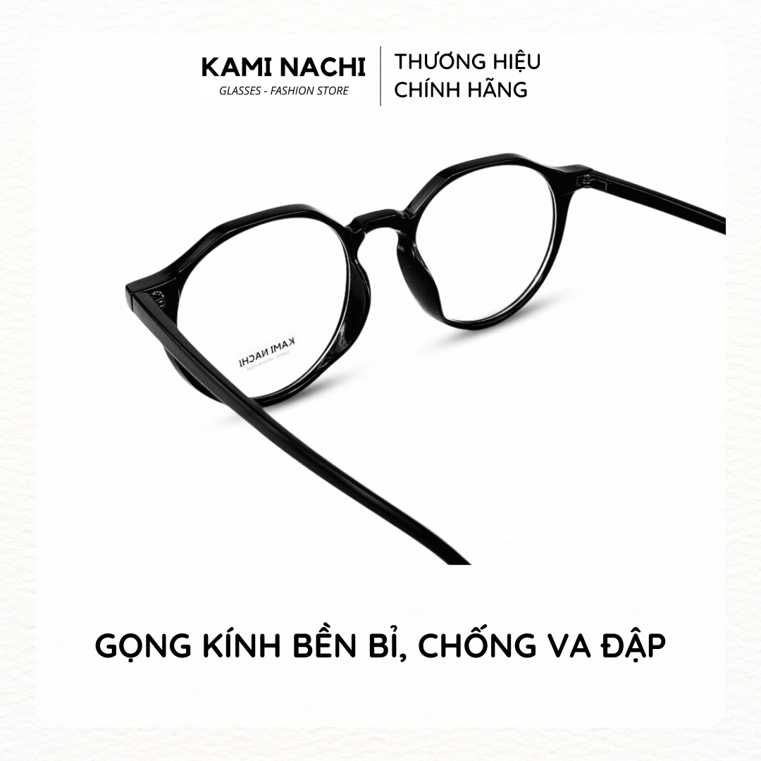 Gọng kính nhựa dáng lục giác KAMI NACHI phong cách Âu Mỹ Z3366