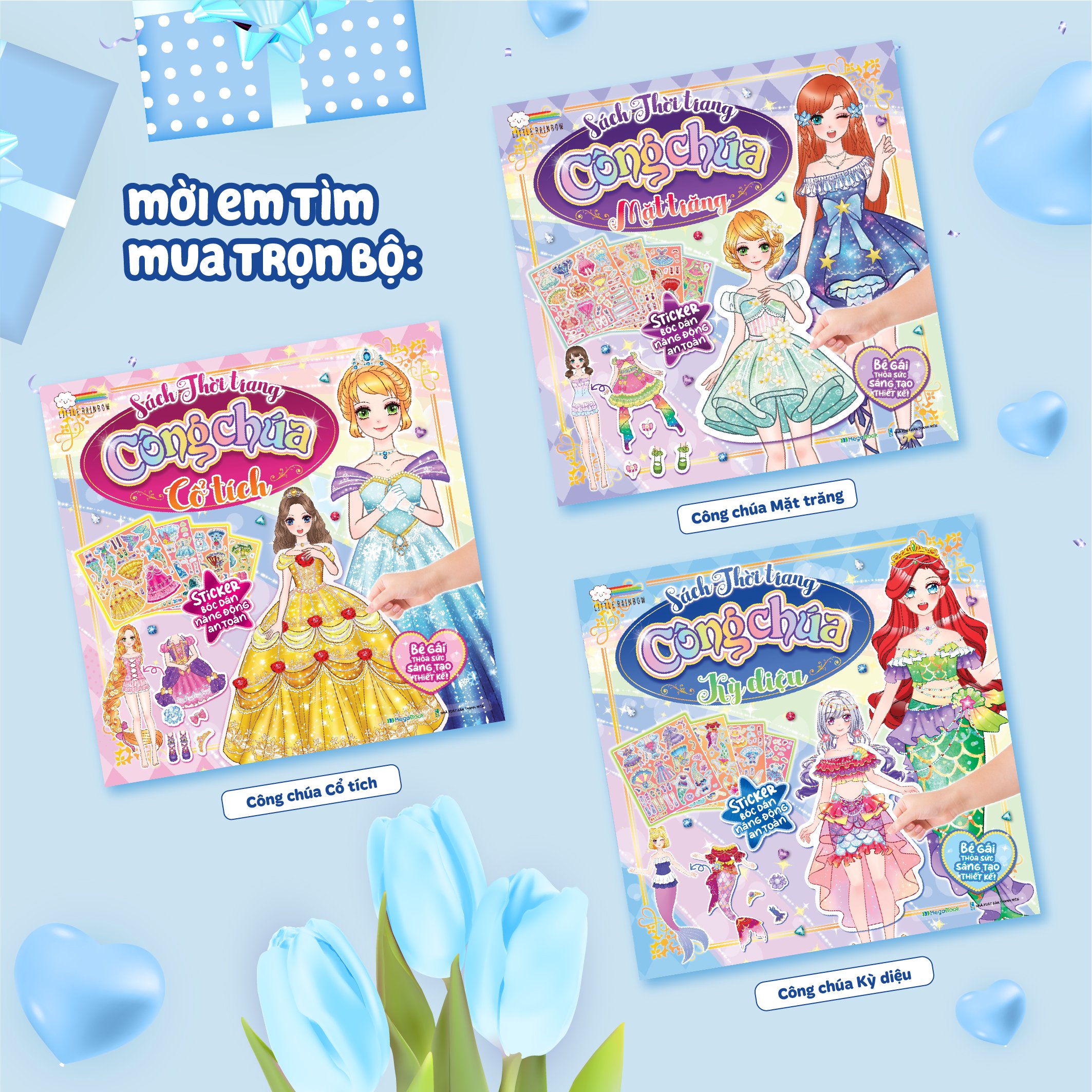 Sách Thời trang Công chúa Kỳ diệu (4 trang stickers)