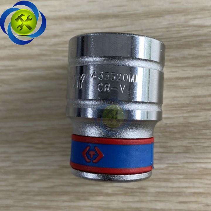 Tuýp trắng ngắn Kingtony 433520M 1/2 INCH - 20MM 6 CẠNH