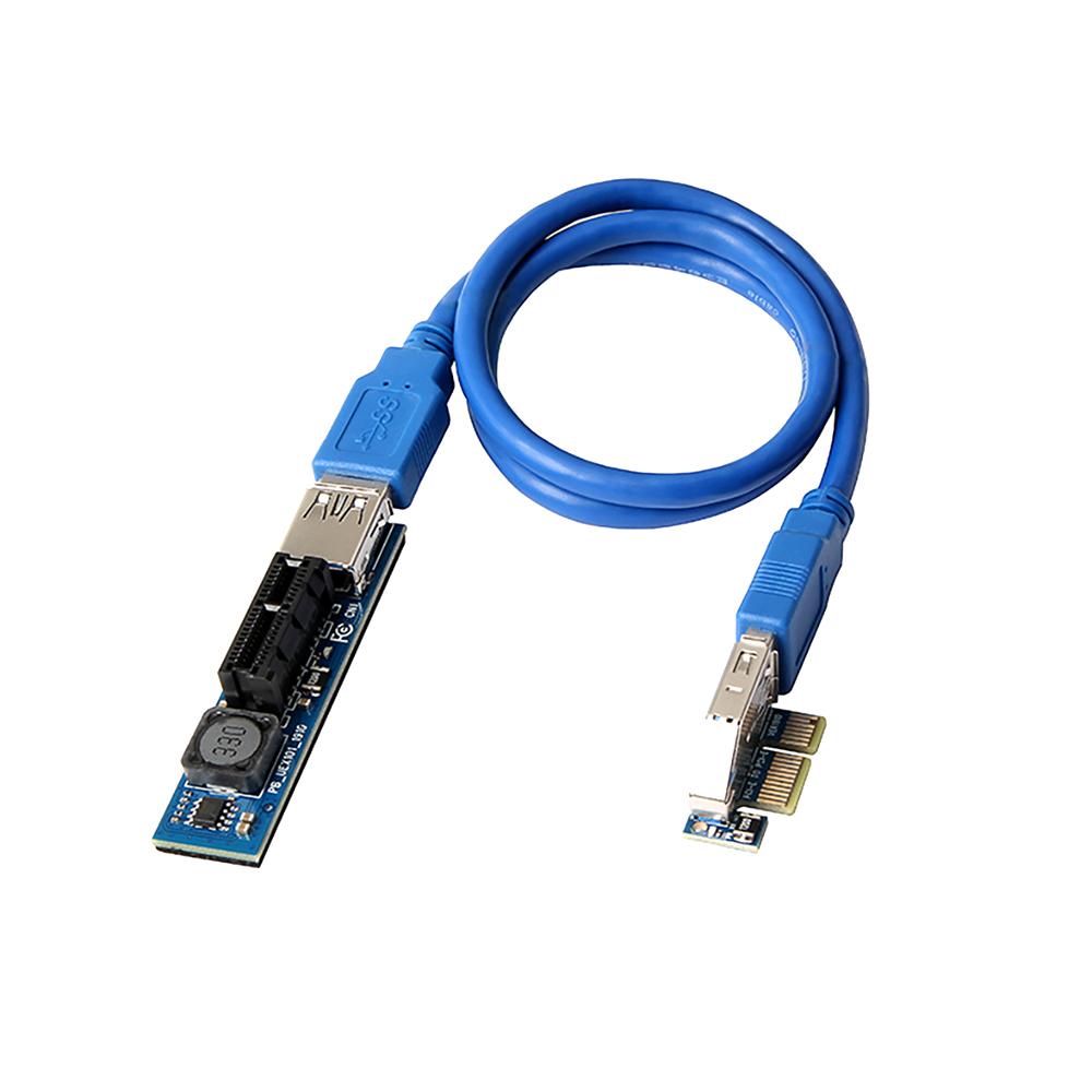 Cáp mở rộng Mini PCI-E 1X Bộ điều hợp Riser được cấp nguồn
