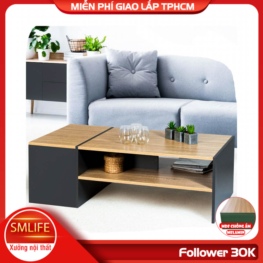 Bàn sofa phòng khách kiểu dáng đẹp nhỏ gọn SMLIFE Chaz