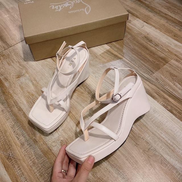 GIÀY SANDAL XUỒNG DÂY XỎ ĐẾ CAO 7P SIZE 35 ĐẾN 39