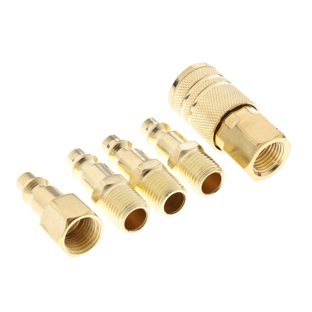 5 Đầu Nối Nhanh Bộ Không Khí Đầu Nối Ống Phụ Kiện 1/4 Inch Dụng Cụ Cắm, Bền Đẹp