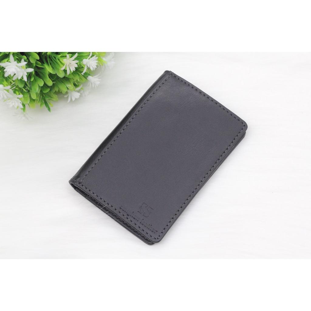 Ví Dựng Thẻ Card Holder Nam Nữ Da Bò Thật Cao Cấp Nhỏ Gọn Gập Đôi Nhiều Ngăn Songhan Leather WL02 BH 12 Tháng