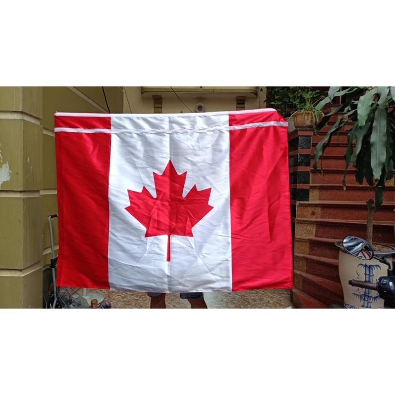 Cờ canada 1x1,5m in chuyển nhiệt 2 lớp vải