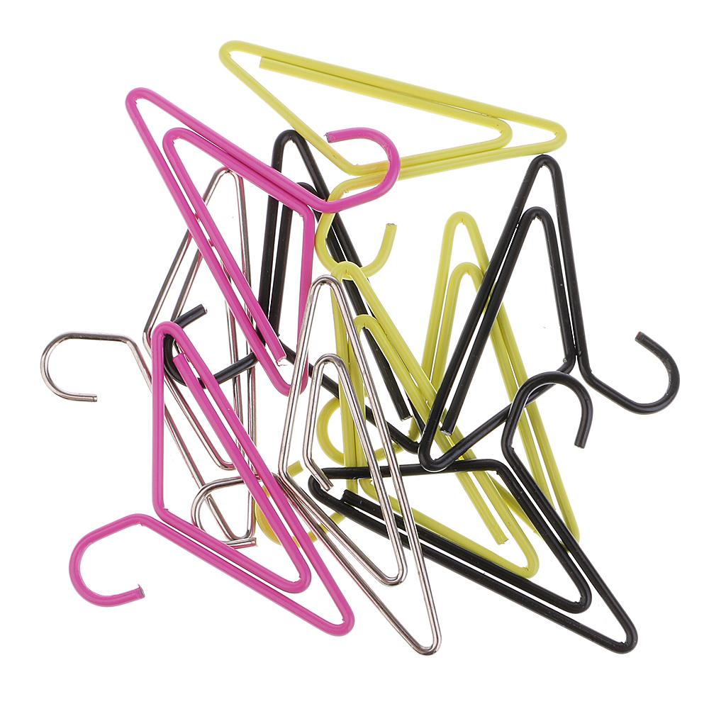 30X Kim Loại Móc Treo Quần Áo Hình Kẹp Giấy Đáng Dấu Cho Trường Văn Phòng