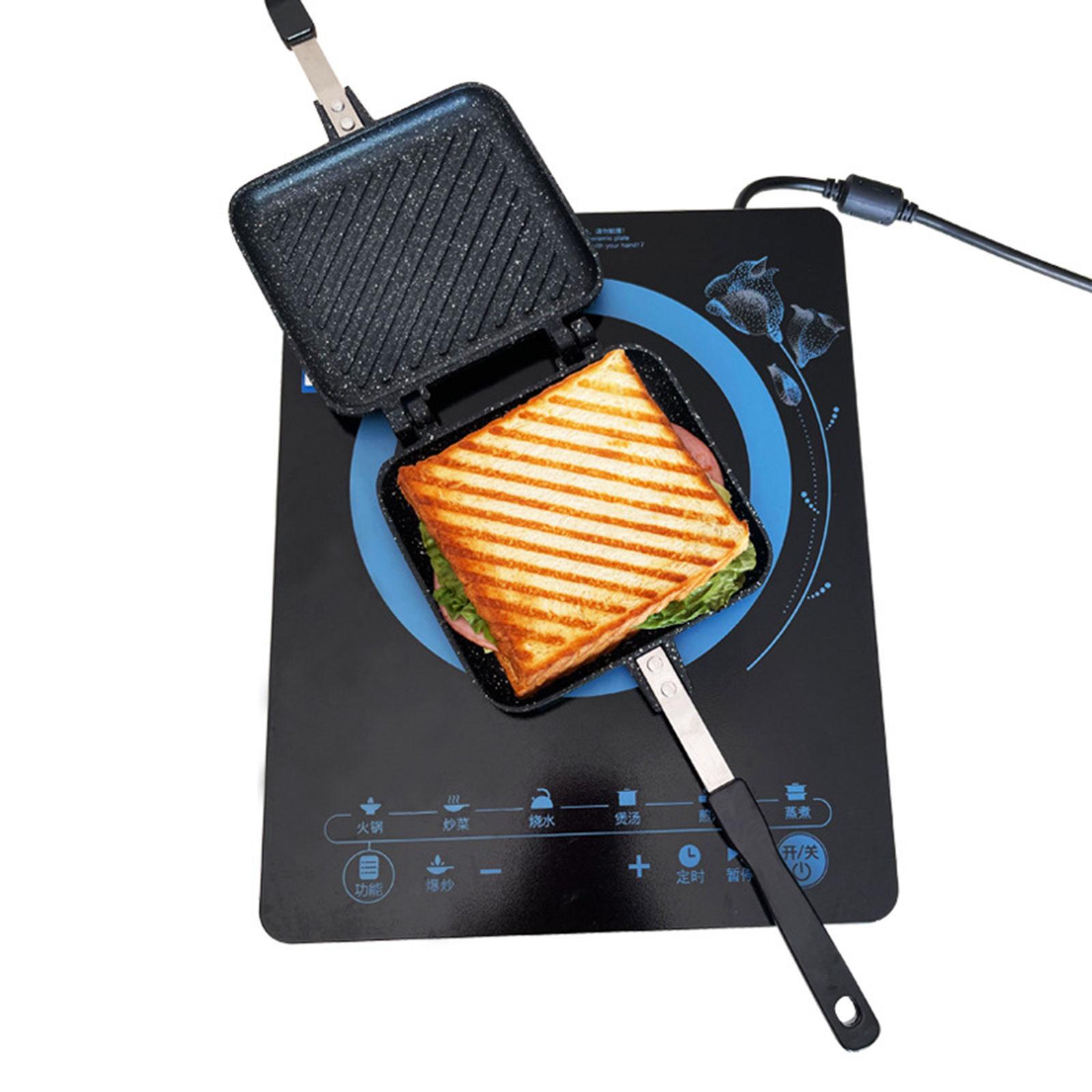 Gas Double-Side Sandwich Maker Bread Toast Machine Barbecue Mold Frying Pan