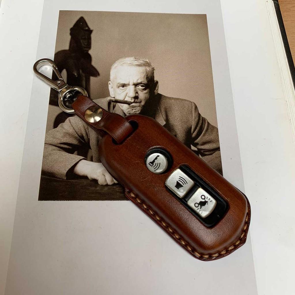 BAO DA DÀNH CHO SMARTKEY XE SH - BAO DA HANDMADE MÀU NÂU CAO CẤP