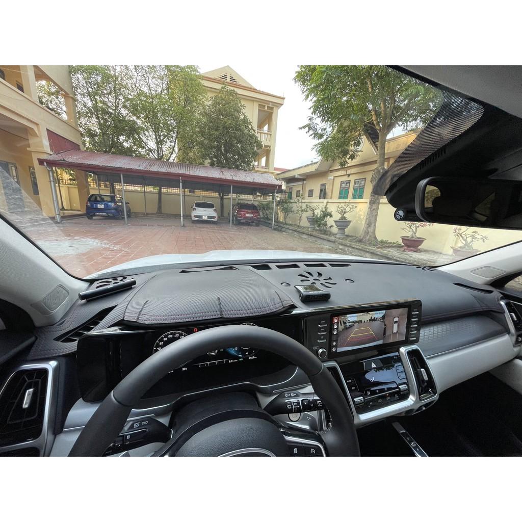 Thảm taplo da vân carbon cao cấp KIA Sorento 2021 -2022